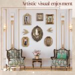 Wonderjune 8 Pcs Vintage Picture Frames with Gold Mirror Bird Sculpture Antique ... - Image 6