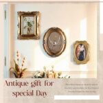 Wonderjune 8 Pcs Vintage Picture Frames with Gold Mirror Bird Sculpture Antique ... - Image 7