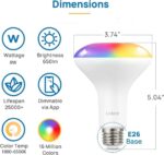 Linkind Matter Smart Light Bulb, BR30 Smart Bulbs, Recessed LED Color Changing L... - Image 8
