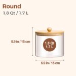 ComSaf Half Gallon Cookie Jar, Large Glass Jar with Lid Set of 2, 1.8 Qt Glass F... - Image 3