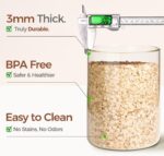 ComSaf Half Gallon Cookie Jar, Large Glass Jar with Lid Set of 2, 1.8 Qt Glass F... - Image 4