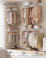 SONGMICS HOME Closet System, Closet Insert Organizer, 4-6 ft, Adjustable Metal S... - Image 3