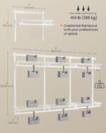 SONGMICS HOME Closet System, Closet Insert Organizer, 4-6 ft, Adjustable Metal S... - Image 4