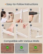 SONGMICS HOME Closet System, Closet Insert Organizer, 4-6 ft, Adjustable Metal S... - Image 7