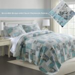 KASENTEX Country-Chic Printed Pre-Washed Quilt Set - Microfiber Fabric Quilted P... - Image 3