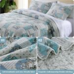 KASENTEX Country-Chic Printed Pre-Washed Quilt Set - Microfiber Fabric Quilted P... - Image 4