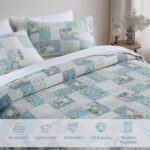 KASENTEX Country-Chic Printed Pre-Washed Quilt Set - Microfiber Fabric Quilted P... - Image 6
