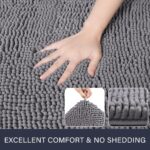 LOCHAS Luxury Bathroom Rug Shaggy Bath Mat 24 x 80 Inch, Washable Non Slip Bath ... - Image 4