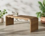 SAFAVIEH Couture Outdoor Patio Furniture Collection - Lynsee Natural Wicker Pati... - Image 3