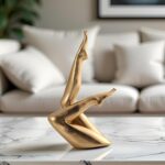 Golden Legs Sculpture Elegant Resin Home Decor Legs Statues Versatile Indoor/Out... - Image 3