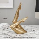Golden Legs Sculpture Elegant Resin Home Decor Legs Statues Versatile Indoor/Out... - Image 4