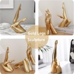 Golden Legs Sculpture Elegant Resin Home Decor Legs Statues Versatile Indoor/Out... - Image 7