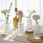 ComSaf Small Vases for Flowers Mini Clear Glass Bud Vases in Bulk, 5.2 inch Tall... - Image 5