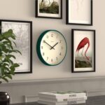 JONES CLOCKS® Studio wall Clock | Modern Round Style | 12 inch | Dark Green | Ea... - Image 5