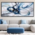 KLAKLA Abstract Wall Art 86x39 Inches - Huge Canvas Picture Wall Decor Living Ro... - Image 5