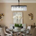 23" 8-Light Modern Crystal Chandelier Light Fixtures 2 Rings Black Luxury Chande... - Image 8
