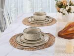 LIANYU Dinnerware Dish Set for 8, 24 Piece Stoneware Plates and Bowls, Ceramic T... - Image 5