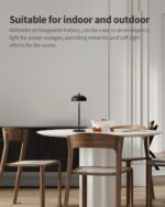 Cordless LED 12" Small Table Lamps Set of 2, Modern Portable Desk Lamp, 3 Color ... - Image 4