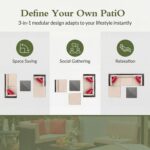 Devoko 5 Pieces Patio Furniture Sets All Weather Outdoor Sectional Patio Sofa Ma... - Image 7