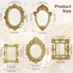 Ouligay 12PCS Vintage Mini Picture Frames 1x1 Inch Small Gold Frames Tiny Antiqu... - Image 3