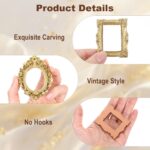 Ouligay 12PCS Vintage Mini Picture Frames 1x1 Inch Small Gold Frames Tiny Antiqu... - Image 8