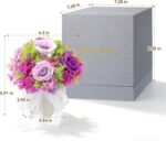 Preserved Flower Bouquet with Vase for Delivery Prime, Natural Forever Rose (Pin... - Image 6
