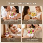 Preserved Flower Bouquet with Vase for Delivery Prime, Natural Forever Rose (Pin... - Image 7