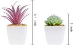 Tiita Artificial Faux Succulents in Pots Fake Plants Plastic Arrangement Planter... - Image 3