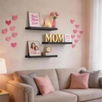 BAYKA Floating Shelves for Wall, Wall Mounted Rustic Wood Shelves for Bathroom, ... - Image 3