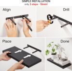BAYKA Floating Shelves for Wall, Wall Mounted Rustic Wood Shelves for Bathroom, ... - Image 5