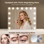 VESAUR Hollywood Vanity Mirror with 10X/15X Magnification and Lights, USB/Type-C... - Image 5