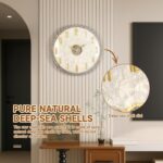 Luxury Decorative Wall Clock with a Shell-Patterned face,Creative Silent and Tic... - Image 4