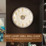 Luxury Decorative Wall Clock with a Shell-Patterned face,Creative Silent and Tic... - Image 10