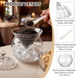Hushee 2 Set Caviar Serving Set Glass Chiller Server Dish with 8 Mother of Pearl... - Image 4