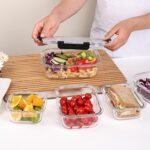 Liuruiyu 8 Pack Glass Food Storage Containers with Lids, Meal Prep Containers, A... - Image 3