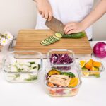Liuruiyu 8 Pack Glass Food Storage Containers with Lids, Meal Prep Containers, A... - Image 4