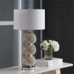 SAFAVIEH Lighting Collection Darcia Chrome 31-inch Bedroom Living Room Home Offi... - Image 3