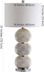 SAFAVIEH Lighting Collection Darcia Chrome 31-inch Bedroom Living Room Home Offi... - Image 4