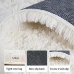 8x10 Area Rugs for Living Room Bedroom, Ultra Soft Fluffy Cream White Large Rug ... - Image 4
