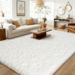 8x10 Area Rugs for Living Room Bedroom, Ultra Soft Fluffy Cream White Large Rug ... - Image 5