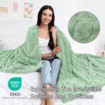 Bcareself Faux Fur Throw Blanket Ultra Soft Plush Fluffy Blanket for Couch, Bed,... - Image 3