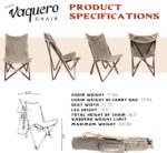 CHAMA Vaquero Chair & Travel Bag - Slate and Bone- Beautiful Outdoor Wood and Ca... - Image 6