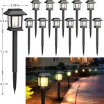 Greluna Solar Lights Outdoor,12 Pack 3000K Waterproof Auto On/Off Solar Pathway ... - Image 3