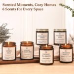 6-Pack Scented Soy Candle Set – Lavender Vanilla, Eucalyptus, Sandalwood, Jasmin... - Image 6