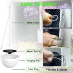 Hanging Planters, Set of 9 White Hanging Pots, 8" Hanging Flower Pots, Plant Pot... - Image 3