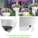 Hanging Planters, Set of 9 White Hanging Pots, 8" Hanging Flower Pots, Plant Pot... - Image 4