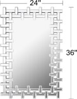 Large Decorative Wall Mirror, 40'' X 28'' Elegant Living Room Mirror with Bevele... - Image 6
