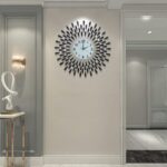 Large Wall Clock Non-Ticking Silent Modern Metal Big Clocks Decorative Wall Cloc... - Image 3