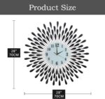 Large Wall Clock Non-Ticking Silent Modern Metal Big Clocks Decorative Wall Cloc... - Image 6