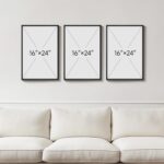 Framed Abstract Landscape Wall Art, Set of 3 Canvas Prints Paintings Artwork for... - Image 4